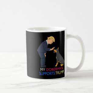 ドバーマンサポートトランプギフト(犬)ドーベルマン・ピンシェル コーヒーマグカップ