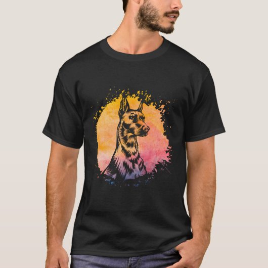 ドバーマンドッグおもしろいことわざ Tシャツ (正面)