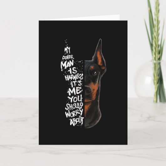ドバーマンドッグことわざ無害ギフト カード (正面)