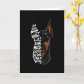 ドバーマンドッグことわざ無害ギフト カード (黄色い花)