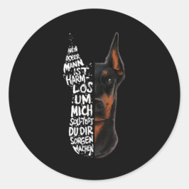 ドバーマンドッグことわざ無害ギフト ラウンドシール