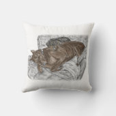 ドバーマンドッグと子犬 クッション (裏面)