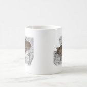 ドバーマンドッグと子犬 コーヒーマグカップ (中央)