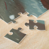 ドバーマンドッグオートバイクリスマス ジグソーパズル (側面)