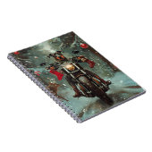 ドバーマンドッグオートバイクリスマス ノートブック (右側)