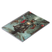 ドバーマンドッグオートバイクリスマス ノートブック (左側)