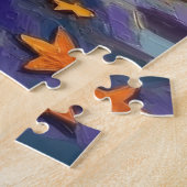 ドバーマンドッグズトリックまたはトリートハロウィーンコスチューム ジグソーパズル (側面)