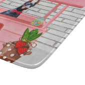 ドバーマンドッグバレンタインデーキスをするス カッティングボード (角)