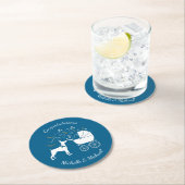 ドバーマンドッグベビーシャワー子犬ドーベルマン（犬）ピンシャー ラウンドペーパーコースター (インサイチュ)