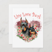 ドバーマンドッグママフローラ ノートカード (正面/裏面)