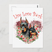 ドバーマンドッグママフローラ ポストカード (正面/裏面)