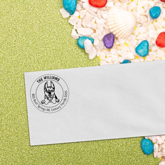 ドバーマンドッグ差出人住所ファミリー ラバースタンプ