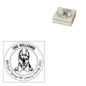 ドバーマンドッグ差出人住所ファミリー ラバースタンプ (押印)