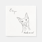 ドバーマンドッグ結婚カクテルのナプキン スタンダードカクテルナプキン (正面)