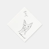 ドバーマンドッグ結婚カクテルのナプキン スタンダードカクテルナプキン (角)