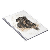 ドバーマンドッグ自然耳 ノートブック (右側)