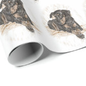 ドバーマンドッグ自然耳 ラッピングペーパー (ロールコーナー)