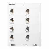 ドバーマンドッグ自然耳 ラベル (フルシート)