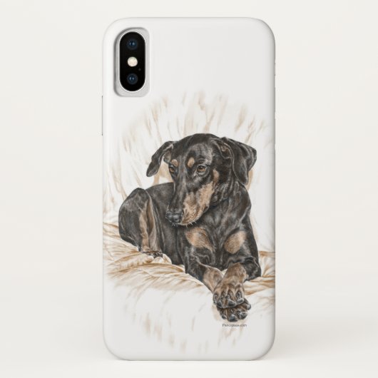 ドバーマンドッグ自然耳 Case-Mate iPhoneケース (裏面)