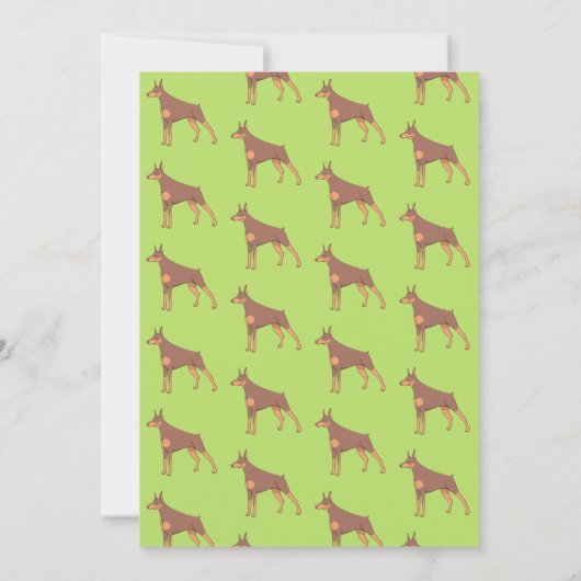 ドバーマンドッグ誕生日写真の招待 招待状 (裏面)