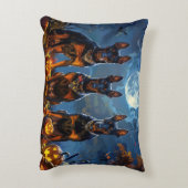 ドバーマンハロウィン不気味 アクセントクッション (裏面(縦))