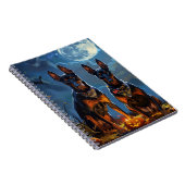 ドバーマンハロウィン不気味 ノートブック (右側)