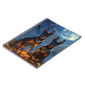 ドバーマンハロウィン不気味 ノートブック (左側)