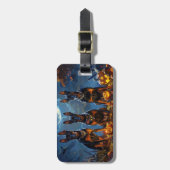 ドバーマンハロウィン不気味 ラゲッジタグ (正面縦)