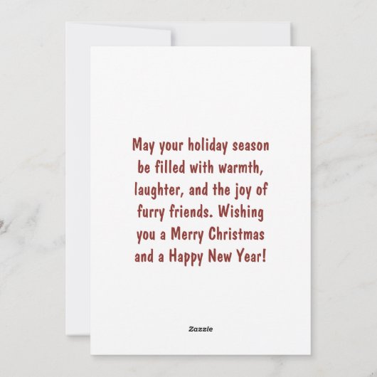 ドバーマンパーソナライズされたドッグハッピー・クリスマス シーズンカード (裏面)