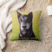 ドバーマンピロパーソナライズされたーズドッグアート装飾用クッション クッション (ブランケット)