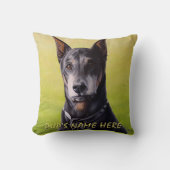 ドバーマンピロパーソナライズされたーズドッグアート装飾用クッション クッション (正面)