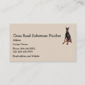ドバーマンピンチャードッグペット動物の名刺Mag 名刺 (正面)
