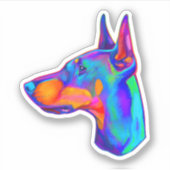 ドバーマンピンチャーinカラーズ シール (正面)