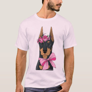 ドバーマンフラワーガール Tシャツ