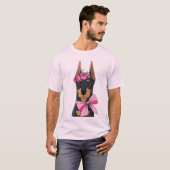 ドバーマンフラワーガール Tシャツ (正面フル)