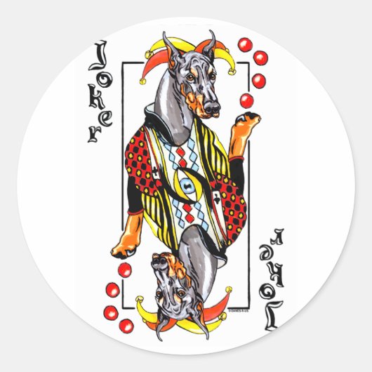 ドバーマンブラックジョーカー ラウンドシール (正面)