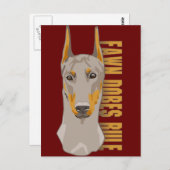 ドバーマンヘッド、子犬の規則 ポストカード (正面/裏面)