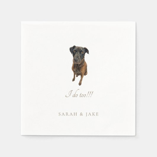 ドバーマンラカスタムボ結婚ペット スタンダードカクテルナプキン (正面)