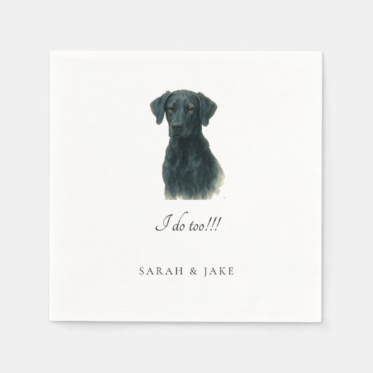 ドバーマンラボIIIカスタムペットズ結婚ナプキンス スタンダードカクテルナプキン (正面)