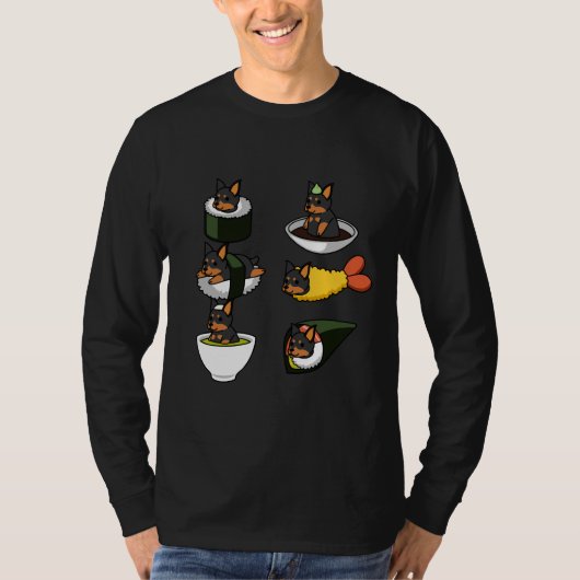 ドバーマン日本の食品 Tシャツ (正面)