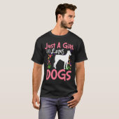 ドバーマン犬を愛する女の子289 Tシャツ (正面フル)