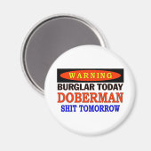 ドバーマン警告ズ マグネット (正面/裏面)