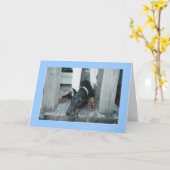 ドバーマン、君がここにいれば カード (黄色い花)