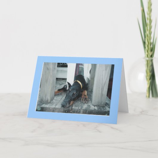 ドバーマン、君がここにいれば カード (正面)