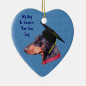 ドバーマ頭が切れるンおもしろい犬オーナメント セラミックオーナメント (右)