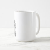 ドバ素朴ーポートレートイン白黒 コーヒーマグカップ (正面右)