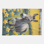 ドバ鮮やかーと黄色の水仙 キッチンタオル (横)