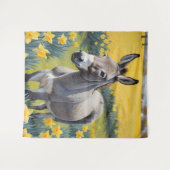 ドバ鮮やかーと黄色の水仙 タペストリー (正面(横))