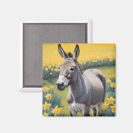 ドバ鮮やかーと黄色の水仙 マグネット (正面/裏面)