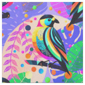 ドパミンジャングル鳥 ファブリック (クローズアップ)